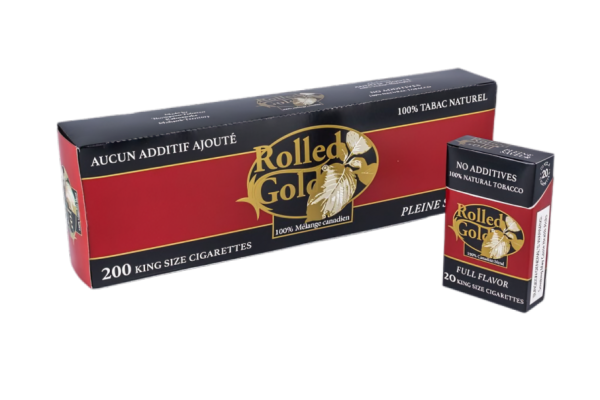 image of rolled gold cigarettes